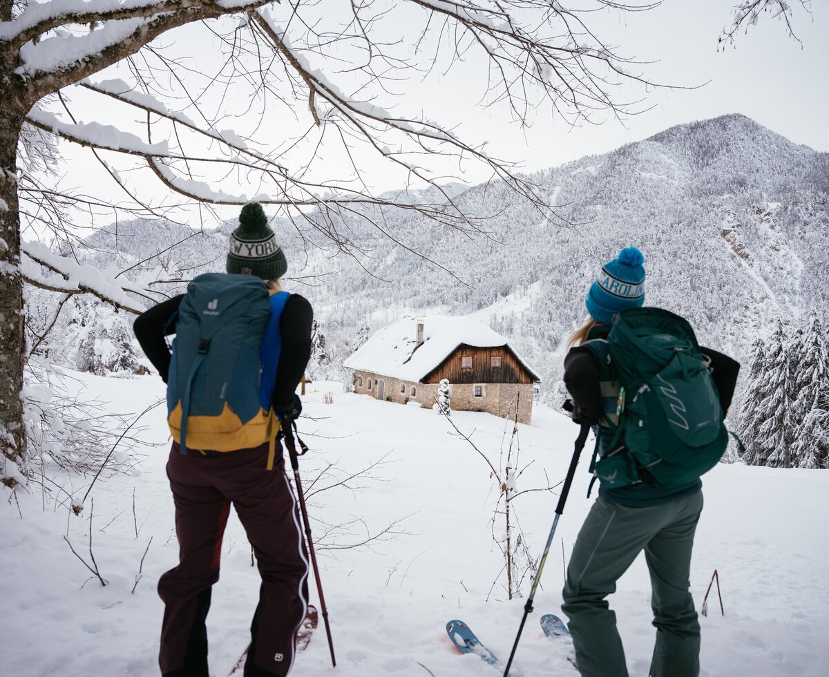 Skitour durch den frischen Schnee zur Hütte | © Urlaub am Bauernhof / Daniel Gollner