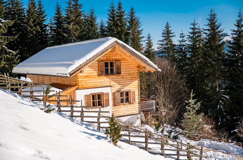 Almhütte mitten im Wald im Winter | © Michael Stabentheiner 