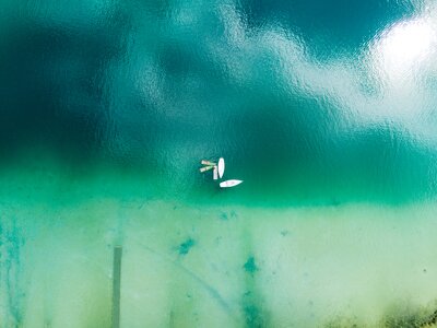 Boote im Wasser von oben | © Urlaub am Bauernhof Kärnten / Daniel Gollner