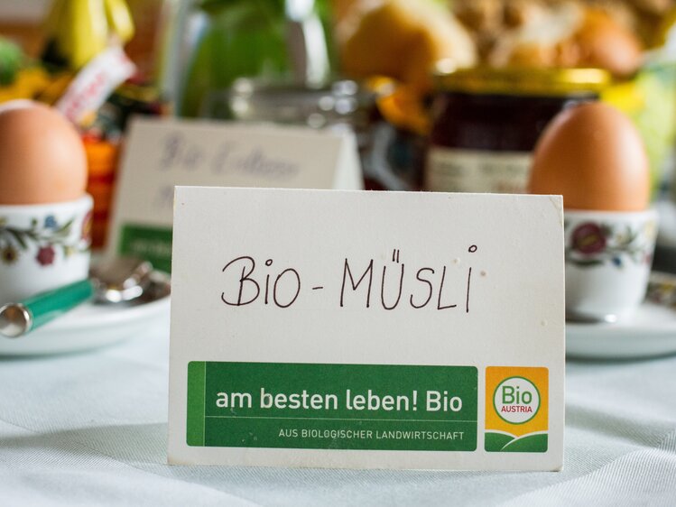 Bio-Müsli, Biofrühstück, Biohof Herzog in Leogang, Salzburger Land | © Urlaub am Bauernhof Salzburger Land / Matthias Gruber