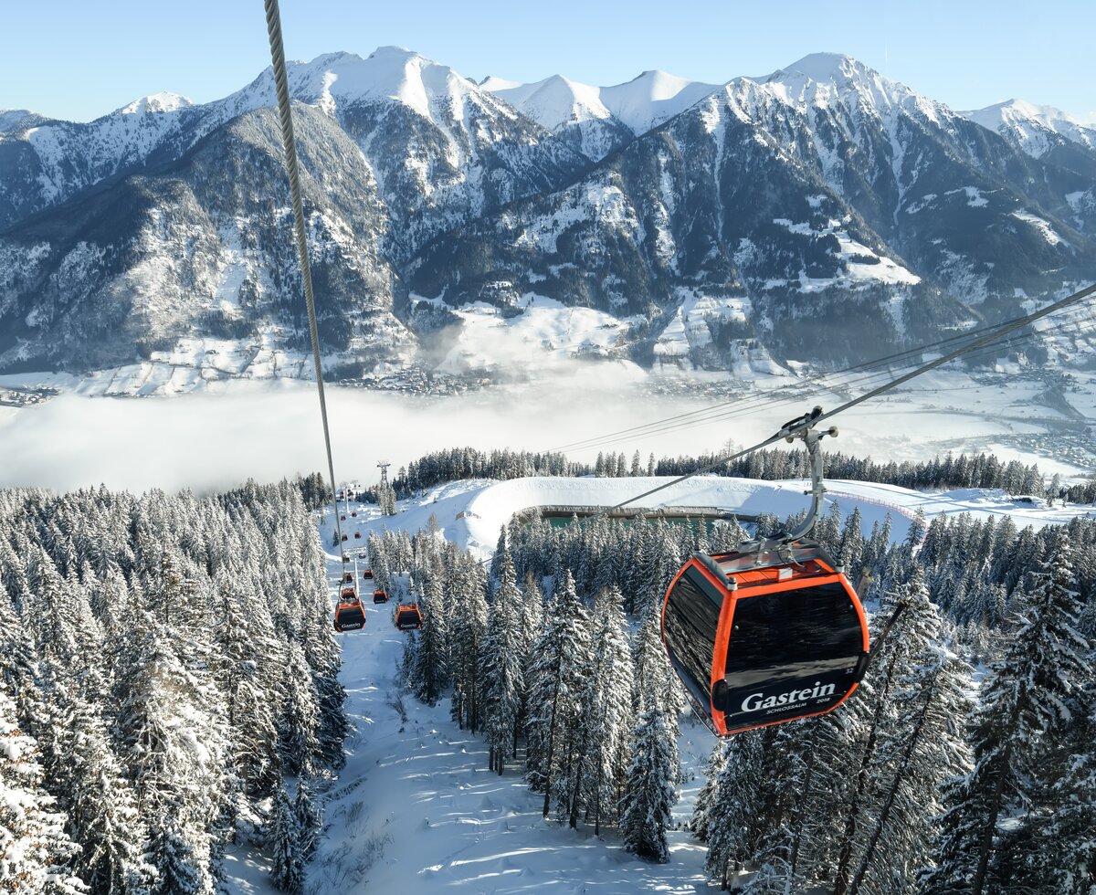 Schlossalmbahn, Gondeln, Skifahren, Winter, Gasteinertal, Salzburger Land | © Gasteiner Bergbahnen AG / Marktl Photography