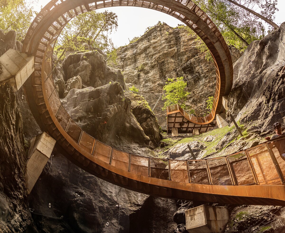 Wendeltreppe in der Liechtensteinklamm in St. Johann, Salzburger Land | © St. Johann in Salzburg