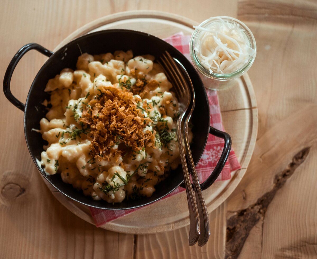 Käsespätzle | © Urlaub am Bauernhof - TVB Fügen/ Simon Gehr