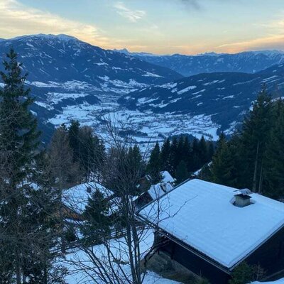 Cottage from above winter