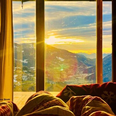 Sunrise Infinity-Bed@Chalet Almhaus Strobl