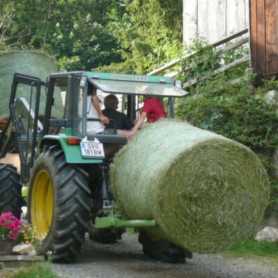 Tractor ride with Hansi