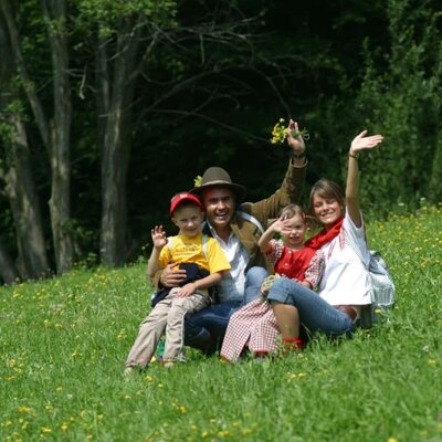 Family on the meadow