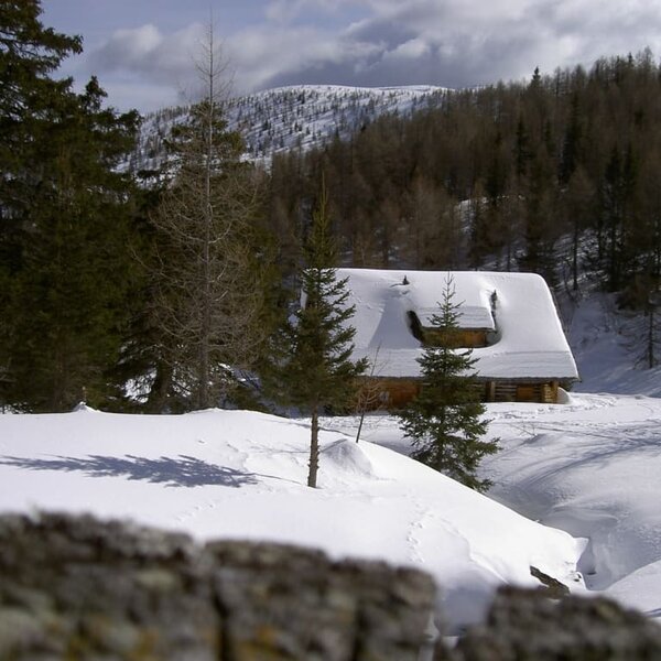 Leebhütte in the snow