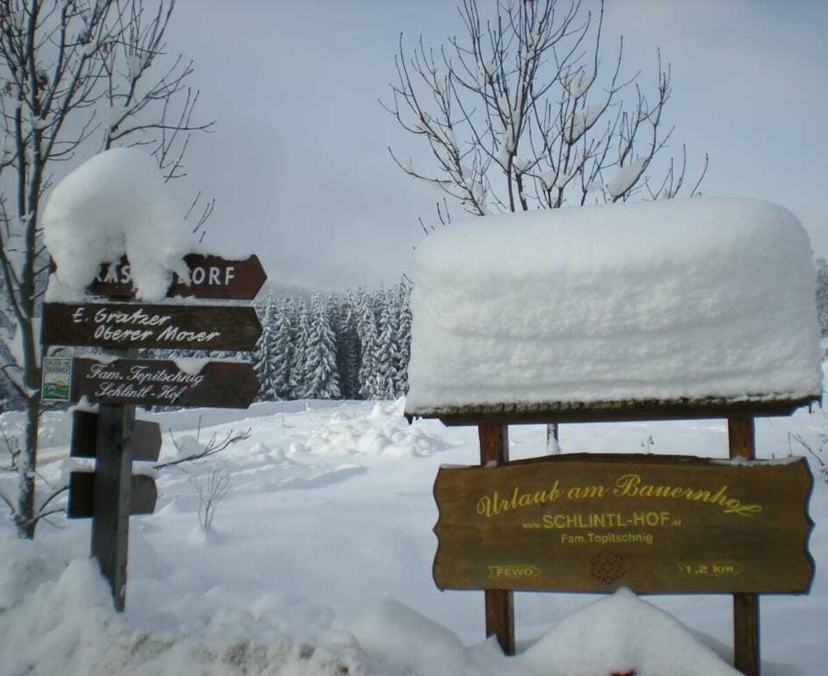 Snowy sign