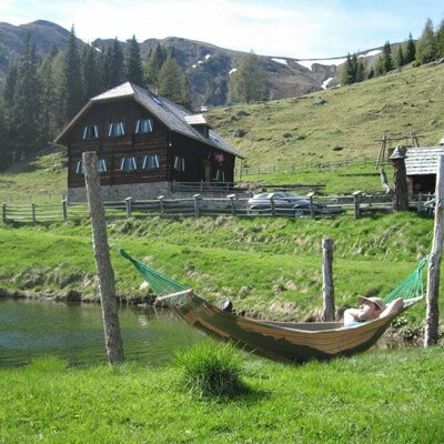 Relaxing by the pond