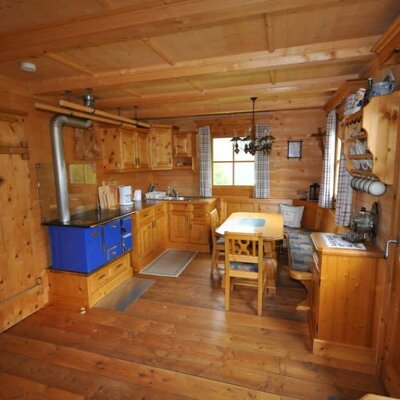 The cabin's living area