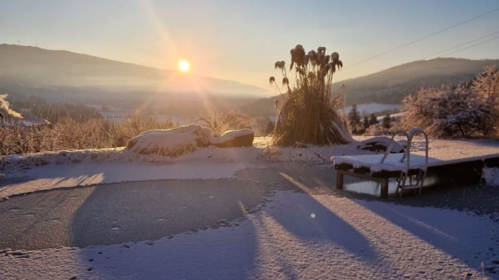 pool in winter