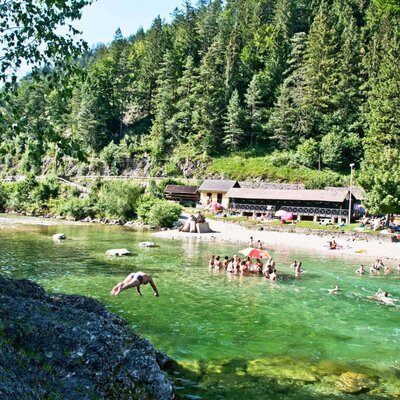 The beach on the River in Hollenstein/Ybbs