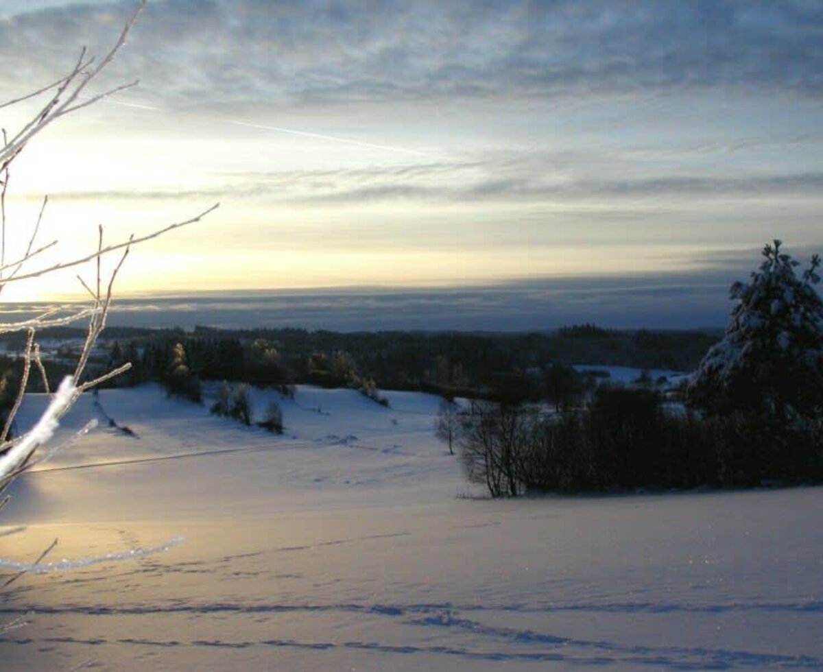 Winter evening.