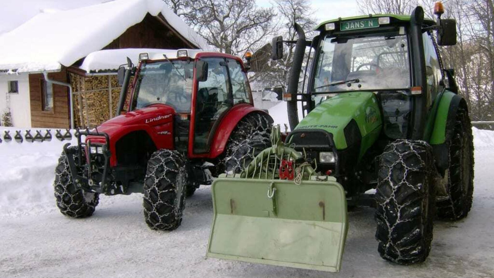 Tractors doing winter work