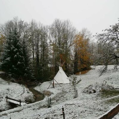 Tipi in winter