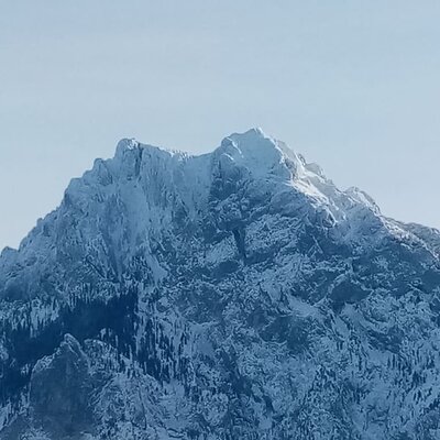 Mountain Traunstein in winter