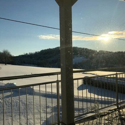 View from the balcony in winter