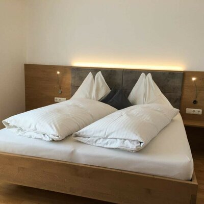 wooden bed