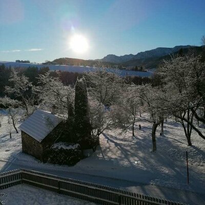 A beautiful winter's day - enjoying lake view