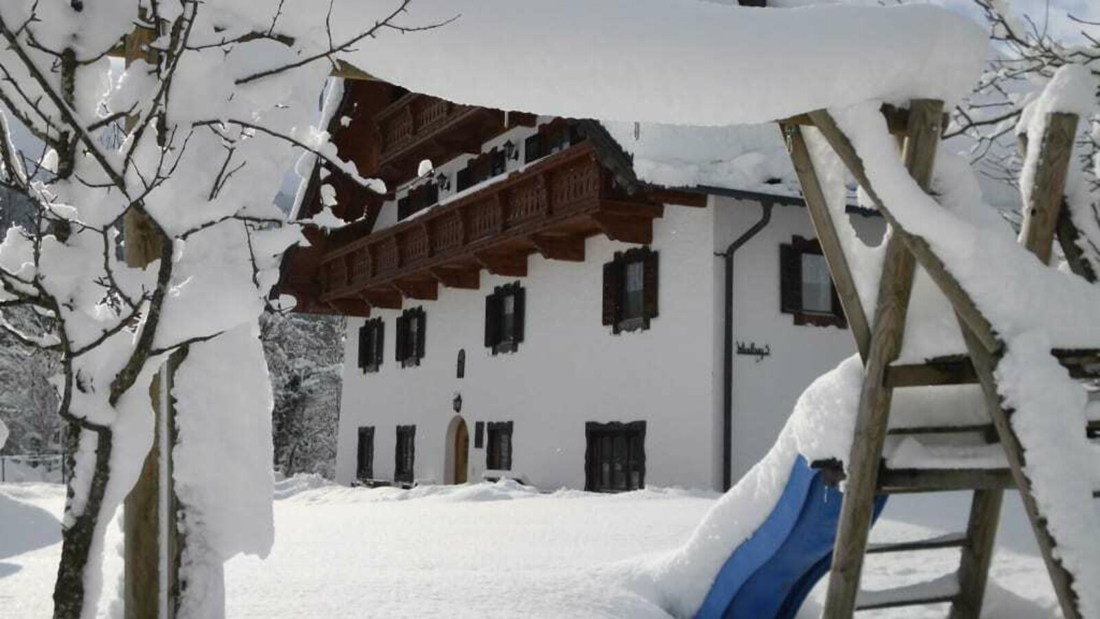 Our farmhouse in winter