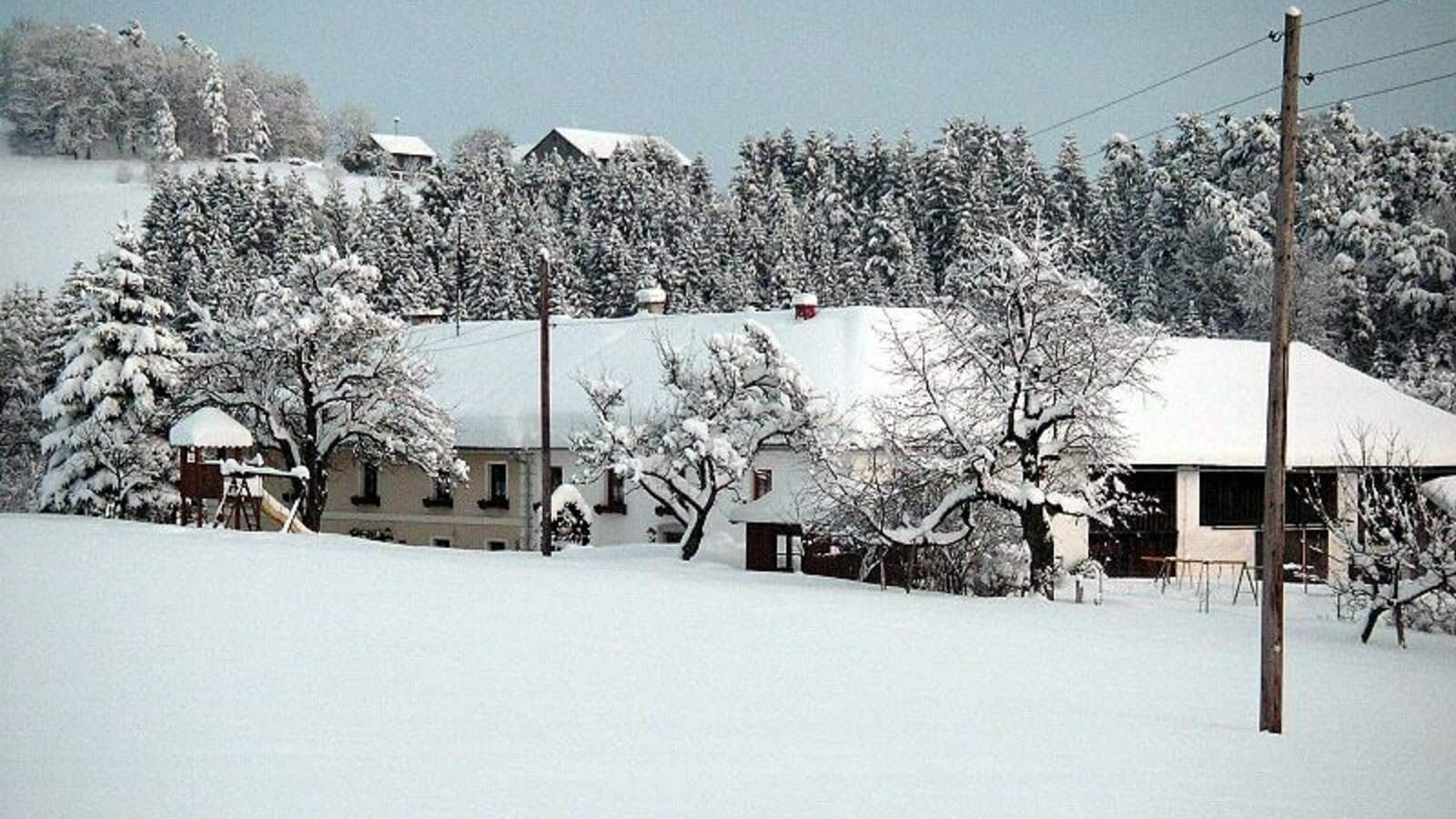 The farm nice and snowy!