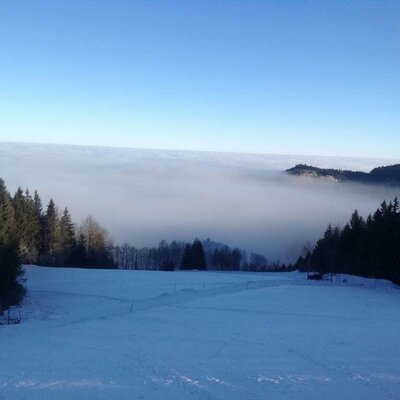 Hongar in winter - above the clouds