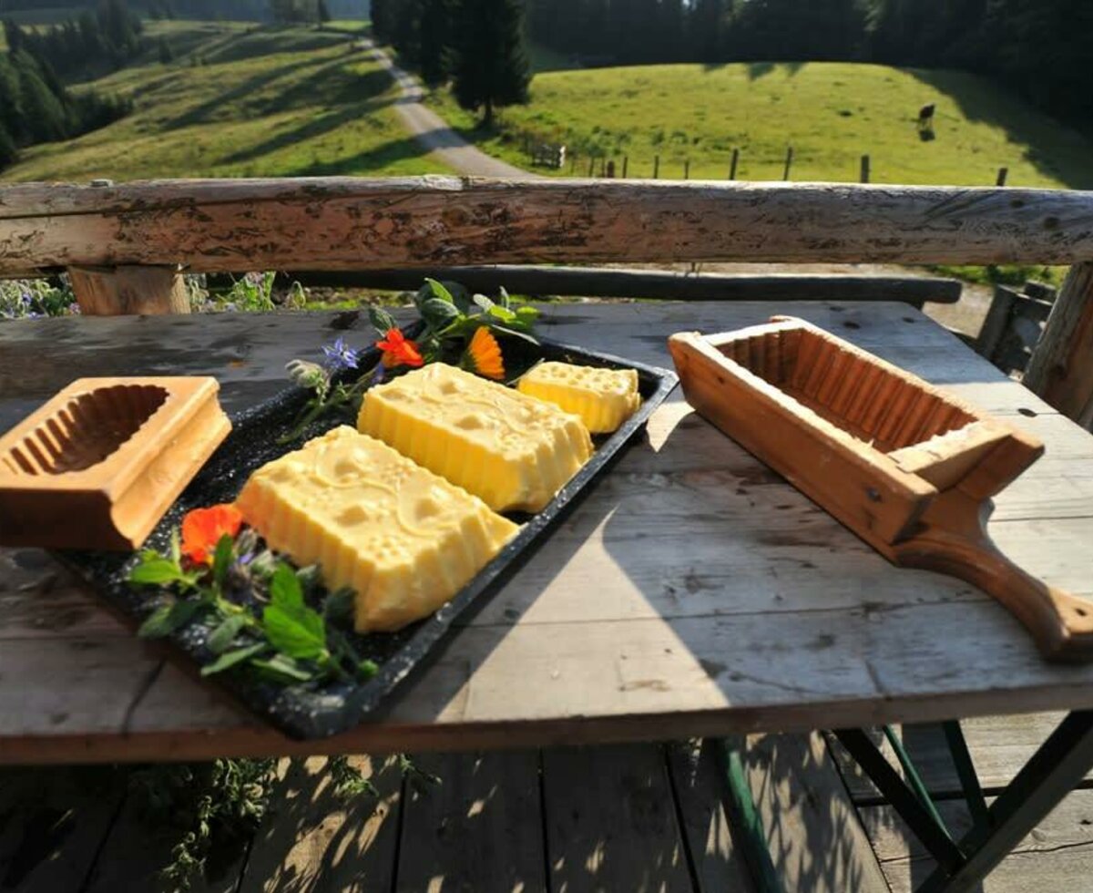 Fresh mountain pasture butter for breakfast