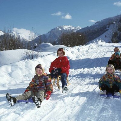 Tobogganing is always fun