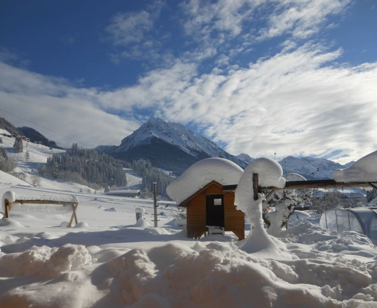 Playground in the snow