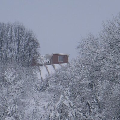 winter wineyard house