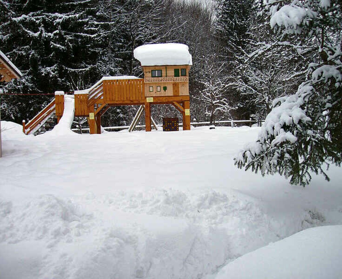 Our children's playhouse in winter