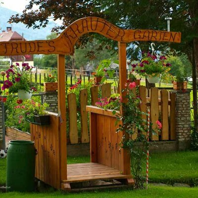 The bridge to the herb garden