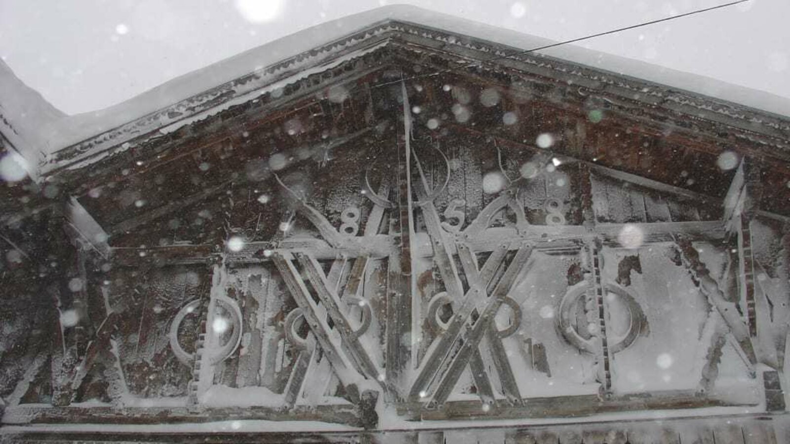 Beautifully decorated barn gable