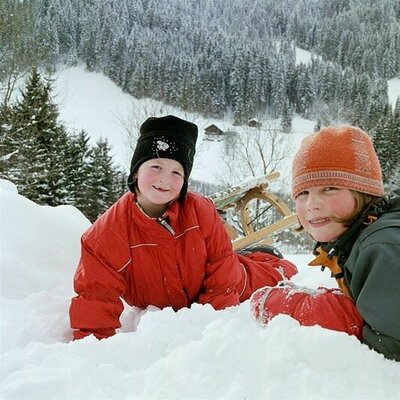 Children in the snow