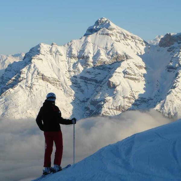 Florian with the Serles and Zillertaler Alps in the background