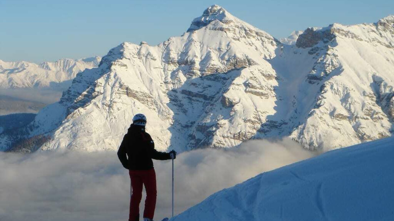 Florian with the Serles and Zillertaler Alps in the background