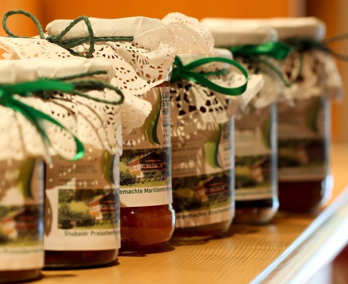 Breakfast buffet with homemade jam