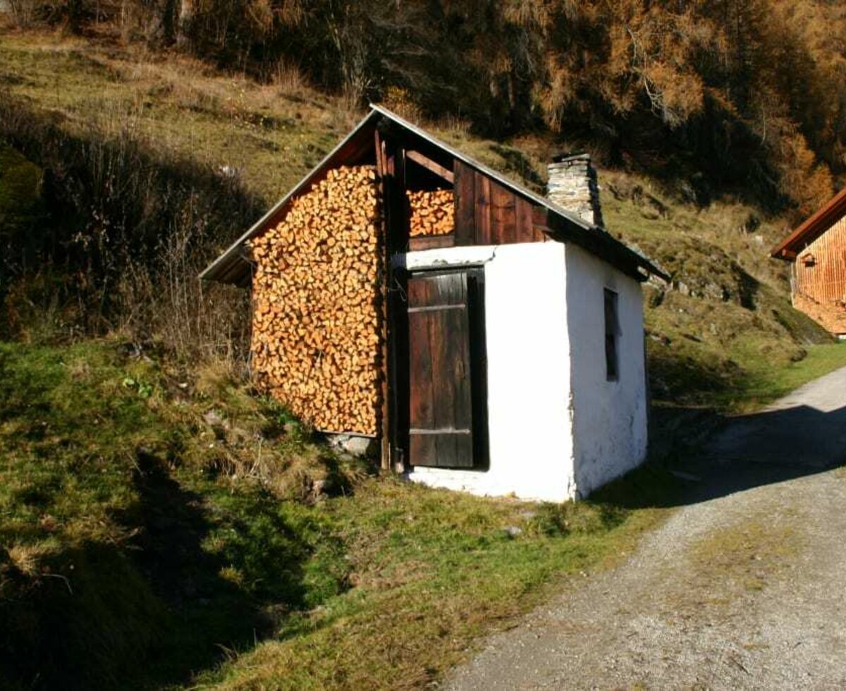 Smoke house: Here in the winter we smoke our own pork using special mixtures of wood and shrubs.