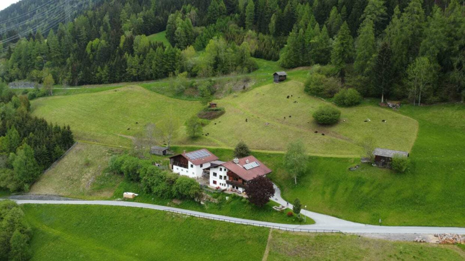 Our Pfundserhof! In the middle of green meadows