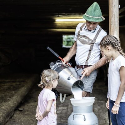 fresh milk from the farm