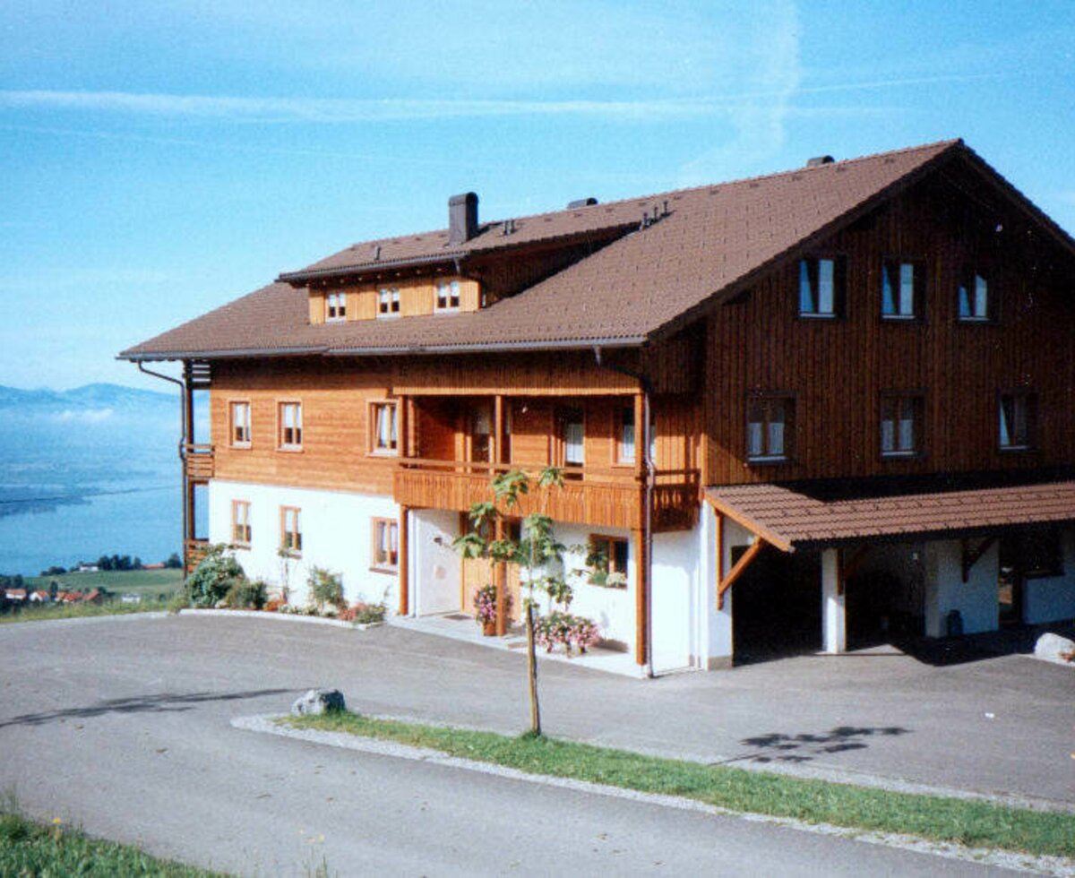 Our farm is the highest farm in the region. Enjoy the fantastic view over Lake Constance and the Swiss mountains.