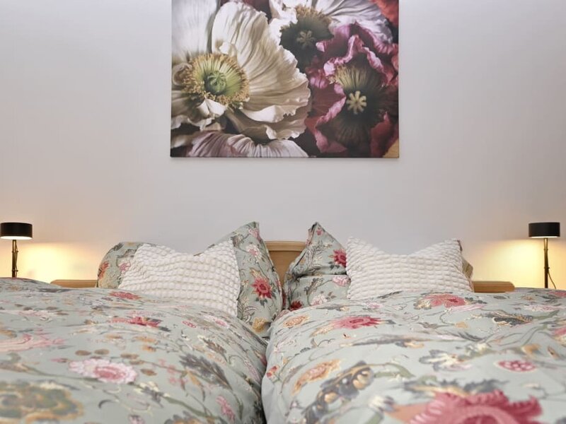 Enjoy the nights in the cosy double bed in the Kopf holiday flat in Mäder.