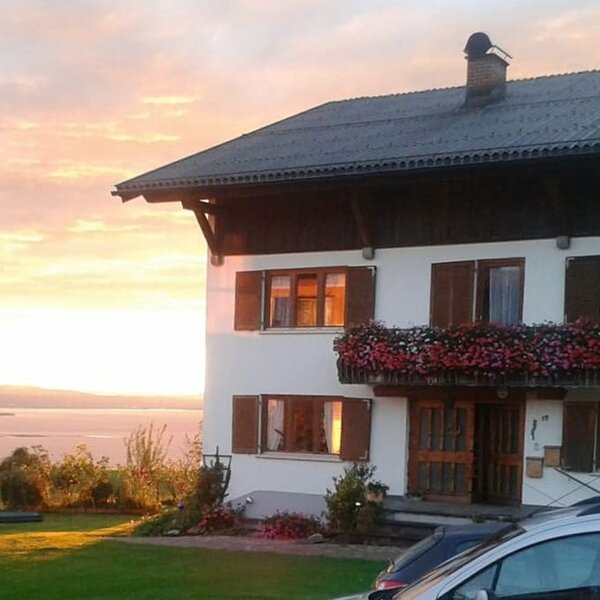 Our Sohlerhof in Eichenberg with a view of Lake Constance.