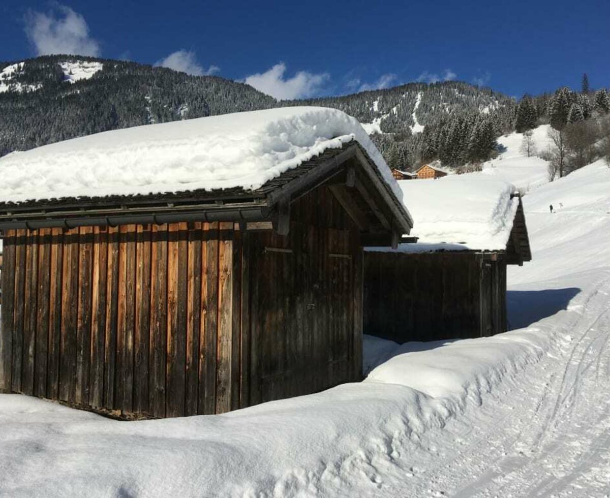 Huts in the snow